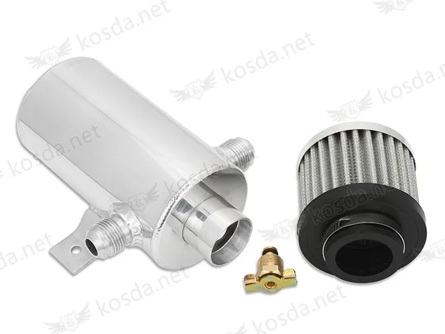 2-NPT 1/2 алюминиевый масляный резервуар с дыхательным фильтром 750 мл - Цвет: KD5083 silver