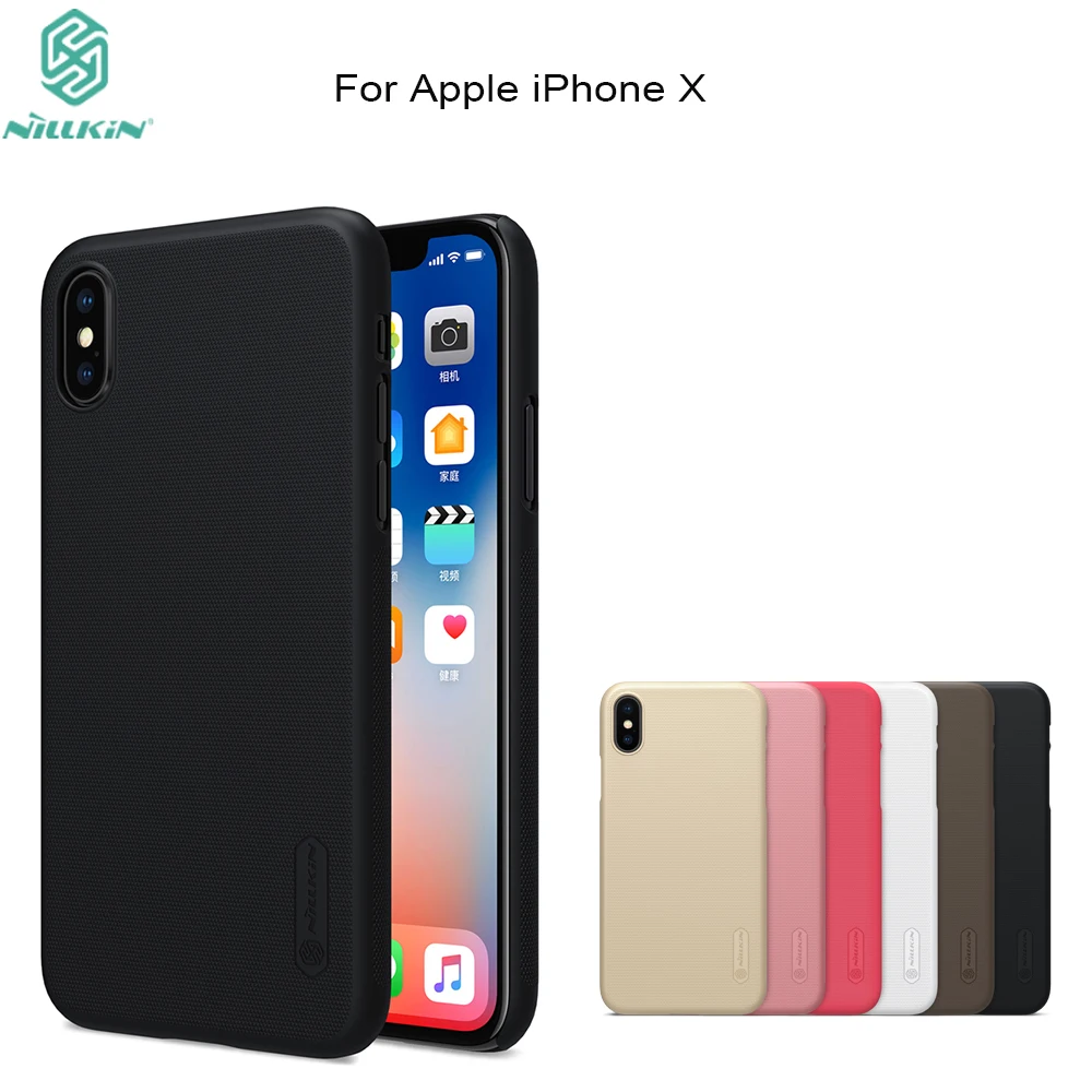 For iphone X case Nillkin Frosted PC hard plastic back cover for iphone