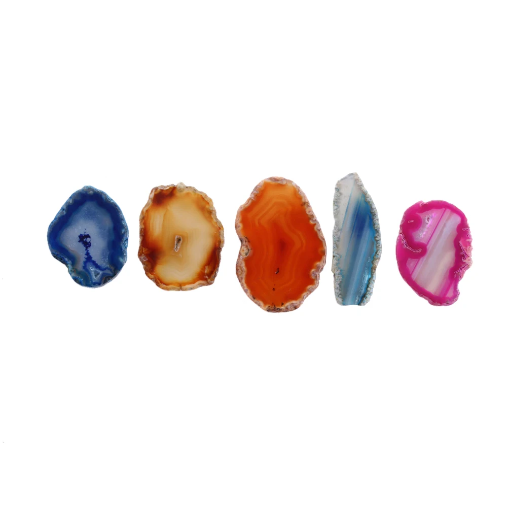 

Random Color!1 Pc Fashion Geode Polished Irregular Crystal Slice Brazil Healing Reiki Stone Pendant Necklace Accessories