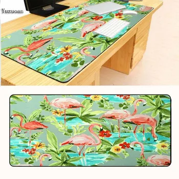 

Yuzuoan 300 * 800 mm Big Mousepad Flamingo Desk Mat Surface Waterproof Anti-slip Table Mouse Pad For Working Gaming Studying
