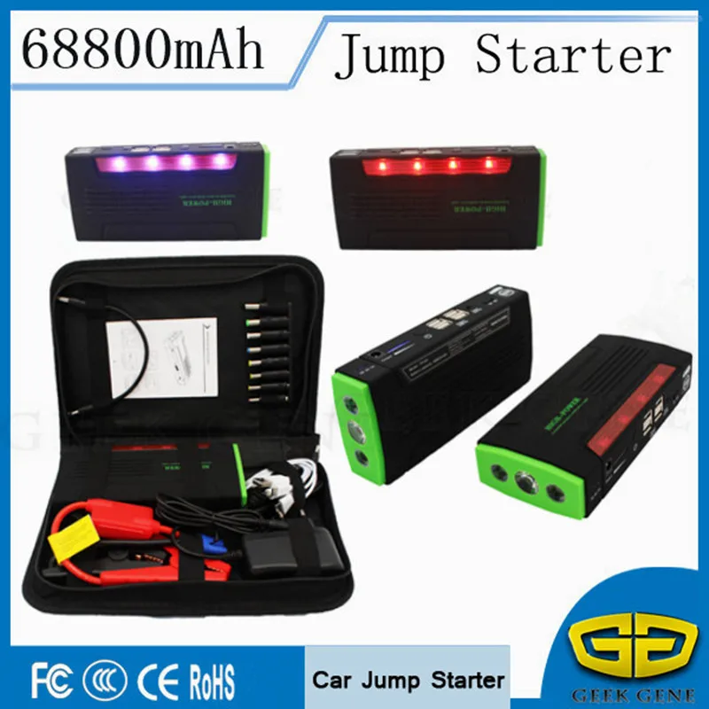 2018 Car Jump Starter 600A Portable Lighter Starting Device 4USB Power Bank 12V Car Charger For
