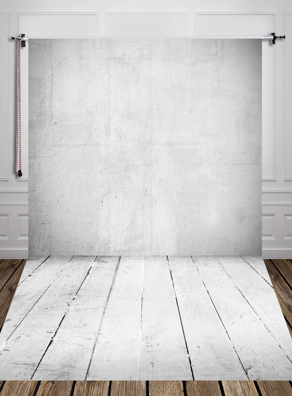 HUAYI gray wall wood flooring Photography Backdground Photographic
