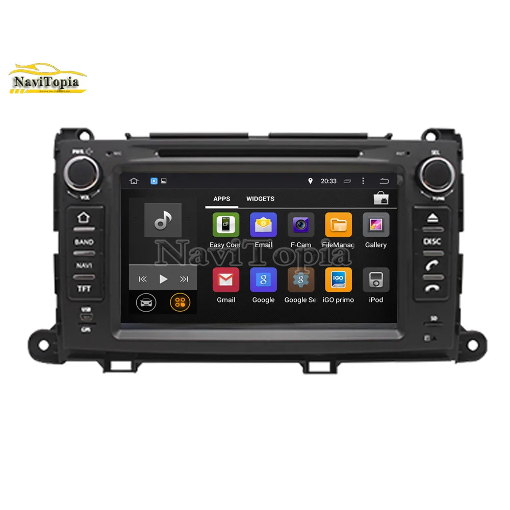 Cheap NAVITOPIA 4G RAM 64G ROM PX6 Six Core Android 9.0 Car DVD GPS Navigation for Toyota Sienna/XL30 2013 2014 2015 2016 2017 2018- 3