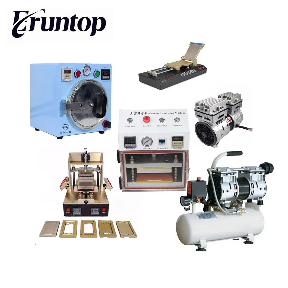 

Fullset LCD Screen Repair Refurbished Kit 5 in 1 Separator+Vacuum pump Laminator+ Film Lamilating Machine+ OCA Bubble Remover