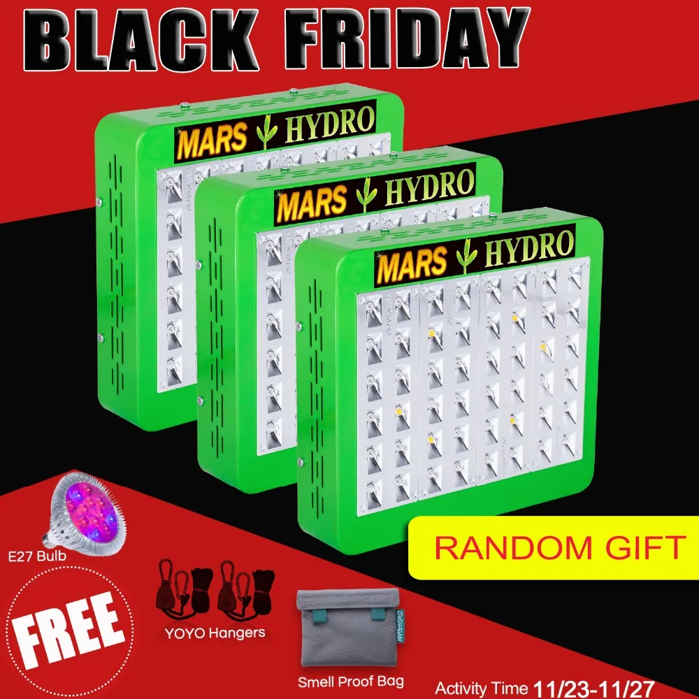 

3PCS Mars Hydro Reflector 300w LED Grow Light Lamp Veg Flower Indoor Plant Full Spectrum Grow tent Plants Hydroponics