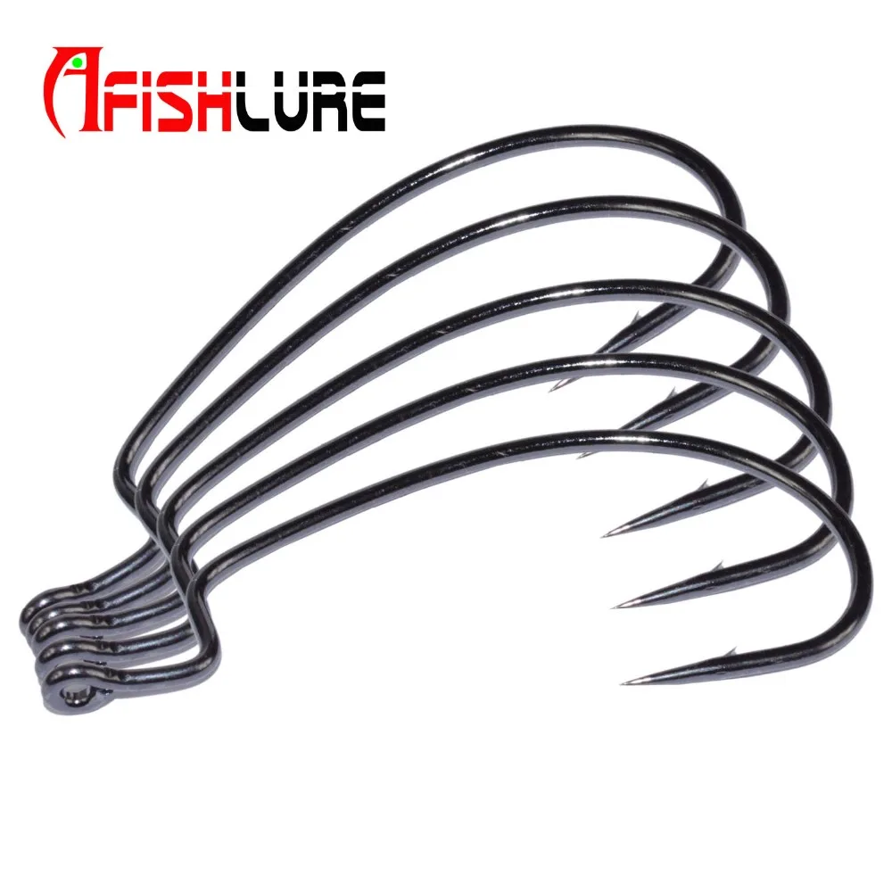 

Worm Hook 10pcs/lot Wide Belly Crank Hooks Texas Rig Fishing Worm Bait Fishing Hook Ocean Fishing Tackle Boat Fishing