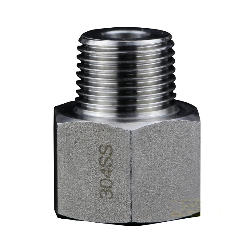 

1/4" Male to 3/8" Female BSP Thread Hex Nipple Equal Pipe Fitting 304 Stainless Steel Reducer Connector