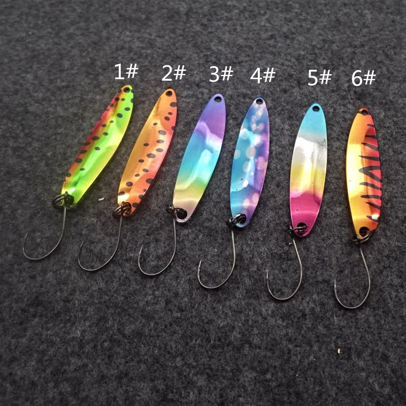 

5g Metal Spoon Fishing Lure Colorful Sequins Hooks Artificial Hard Baits Tackle Fishing Accessories