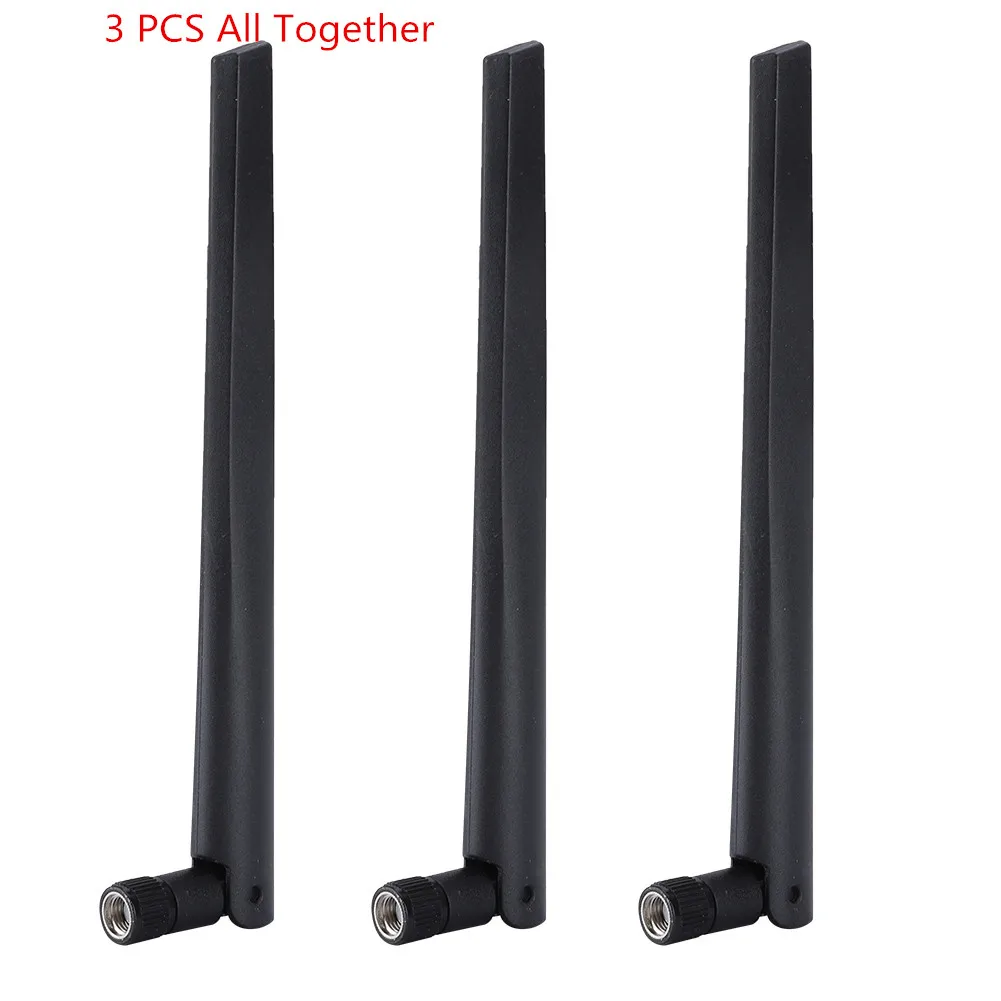 3PCS WiFi Router of RP SMA Wireless font b Network b font Card External 5dBi 2