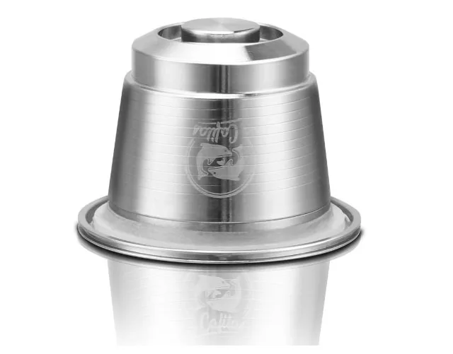 

stainless steel coffee capsule coffeeshell recycled using a refilled metal capsule model Kitchen accessories