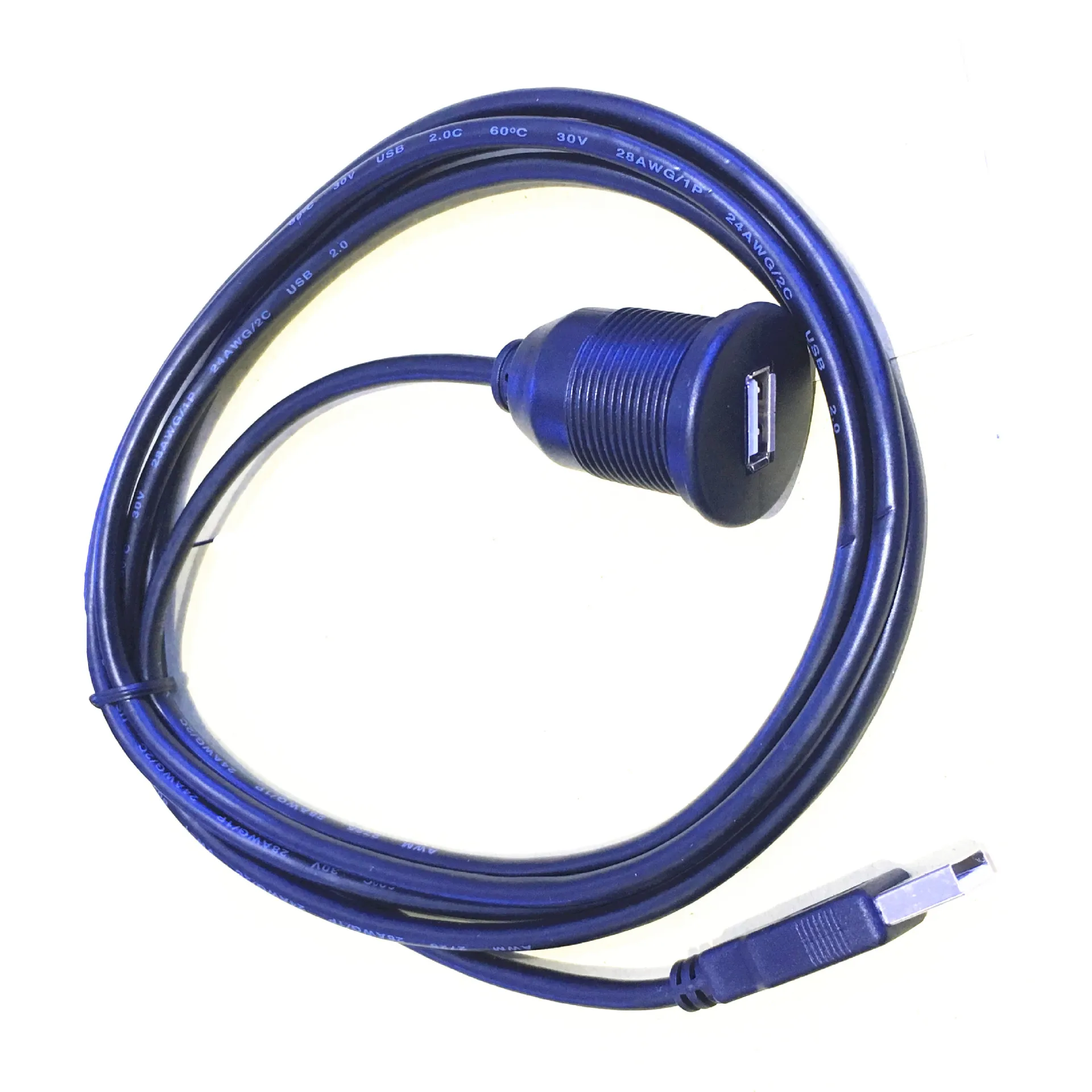 Usb Extension Lead For Car Audio Stereos 1 Metre Length With Mounting