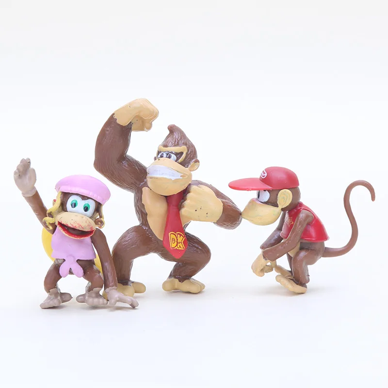 

Super Mario Bros Figure Set Luigi Wario Waluigi Donkey kong Toad Peach Mushroom Boo Figures Toys
