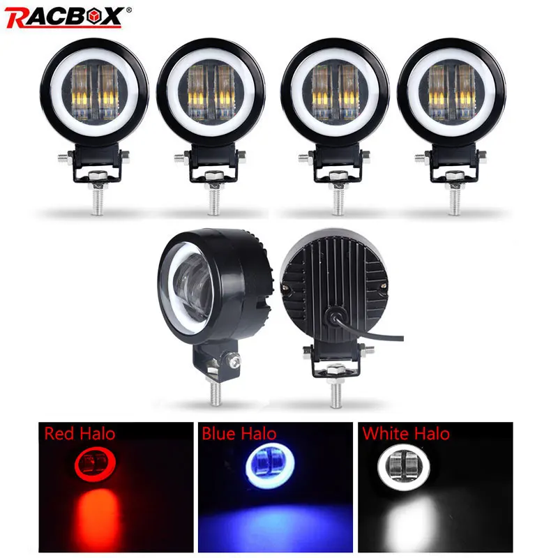 

7D 3 inch Lens LED Work Light Portable Spotlights For Offroad Truck Driving Car Boat Motorcycle UAZ ATV 12V 24V Fog Light