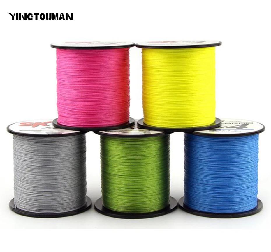 YINGTOUMAN 2 шт./лот ЧП Плетеный провод 5 цветов лески Длина 300 м Диаметр 0 10-0 50 мм для