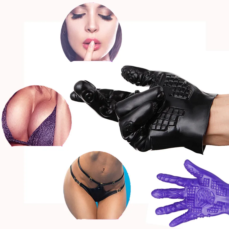 New hot sale top BDSM Erotic Sex Toys For Couples Sex Gloves Vagina Stimulator Self-comforting Breast Nipple Massage QQST01