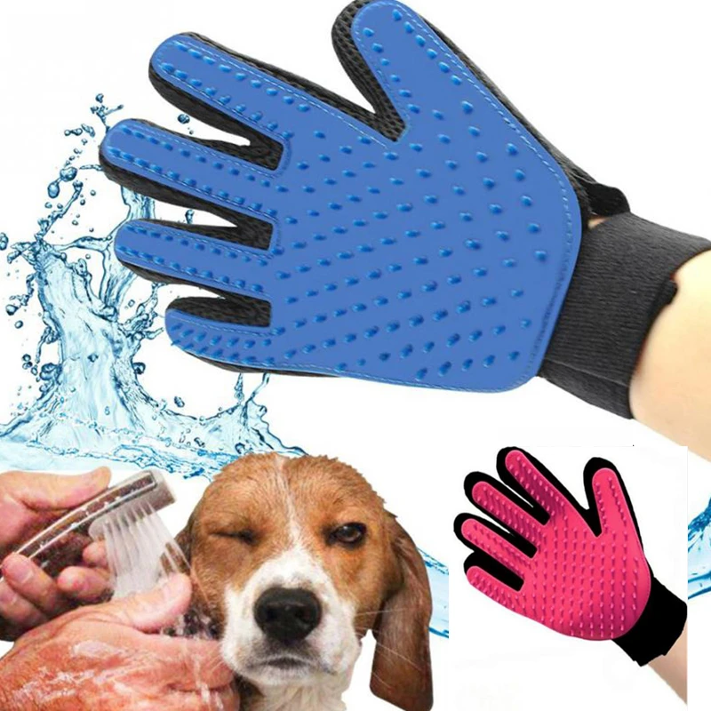 Силиконовая щетка для животных, перчатка для ухода за собаками, уход за волосами, массажная перчатка, товары для домашних животных, щетка для чистки волос, расческа для кошек и собак
