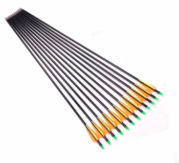 

12 pcs/lot 30 inches Spine 500 Fibre glass Arrow, compound and recurve bow arrow