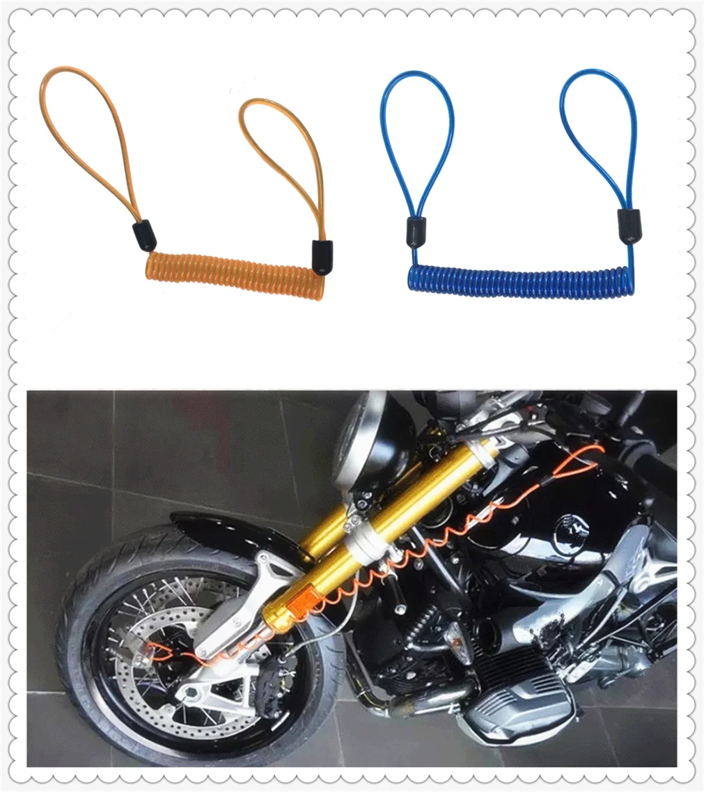 Motorcycle big ring disc brake lock reminder rope helmet anti-theft line for YAMAHA XP500 XP530 FZ600 SRX600 FZ400 R FZX700 | Автомобили и