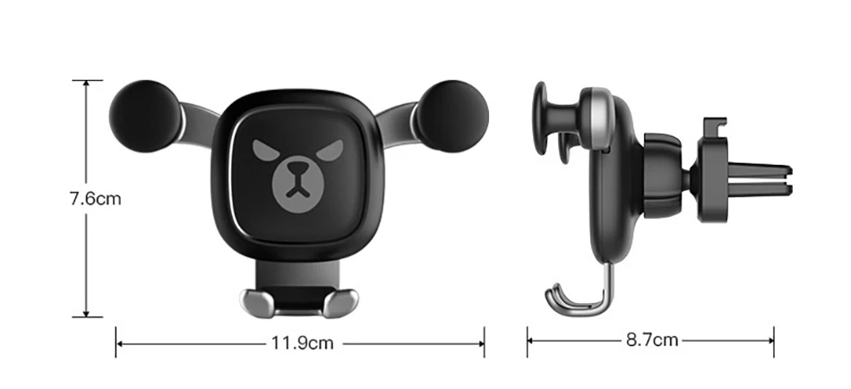 Universal Cute Cartoon Gravity Bracket Car Phone Stand Holder Air Vent 360 Degree Rotation For Huawei iphone X 8 7 Phone Support (11)