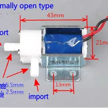 2 шт. DC 12 В микро Электрический электромагнитный клапан N/O нормально открытый для газа водяной воздушный клапан