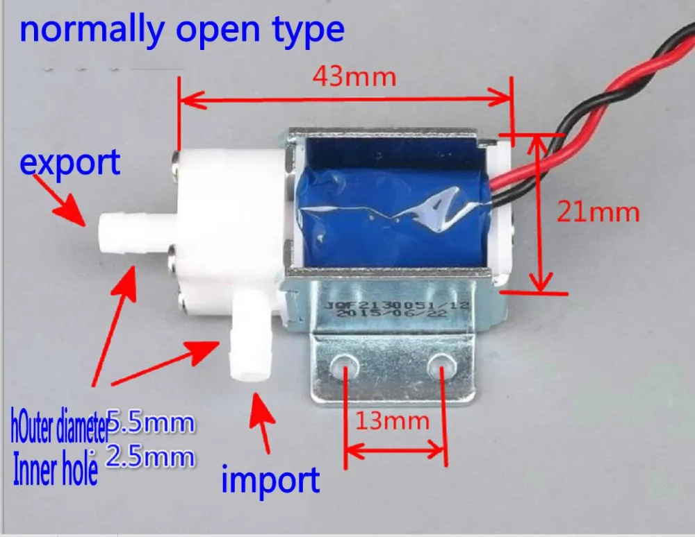 DC12V Micro Mini Elektrisches Magnetventil Schließer Luft Wasser Steuerventil 