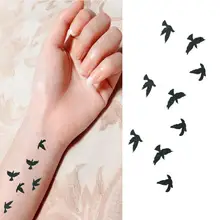 1 шт. Водонепроницаемая переводная поддельная Татуировка наклейка s 3D с летящими птицами дизайн временная татуировка наклейка для тела художественный Декор красота