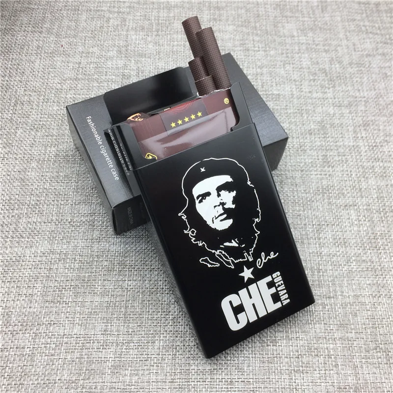 

LF017 Personalized Che Guevara Souvenirs Aluminium Alloy Cigarette Case Laser Carved Guevara Will Not Fade Cigarette Boxes Bin