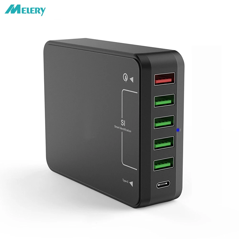 Multi USB Charger Quick Charge 3.0 and Type C USB C Port Phone Charger