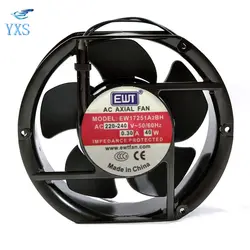 EW17251A2BH AC220V-240V 50/60 Гц 0.3A 40 Вт 17251 17 см 172*150*51 мм 2 провода двойной Шарикоподшипник осевой вентилятор охлаждения AC