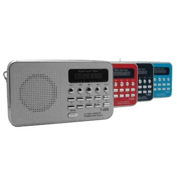 

T205 FM Digital Radio Portable HiFi Card Speaker Multimedia MP3 Music Loudspeaker Camping Hiking Outdoor Sports