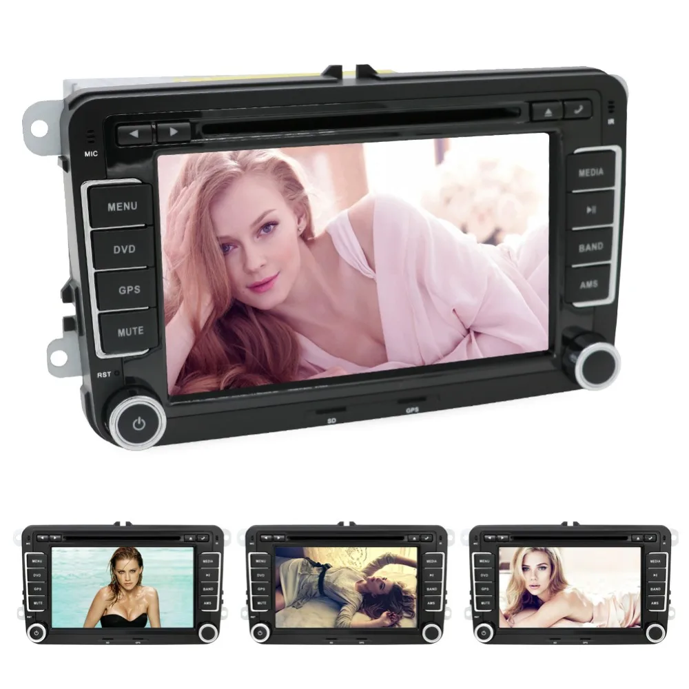 

2 din radio VW car dvd player for vw passat b6 polo golf 5 vw golf 4 touran t5 caddy sharan with GPS navigator steering-wheel