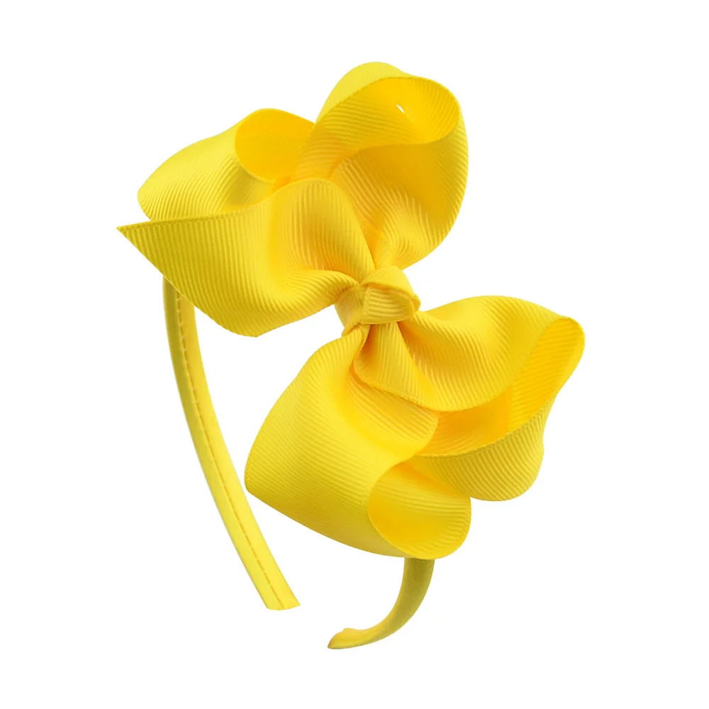 

JOJO Siwa Hair Bow Grosgrain Ribbon Handmade 4inch Solid color Bow Headband Hair hoop Headwear for Kids Hair Accessories