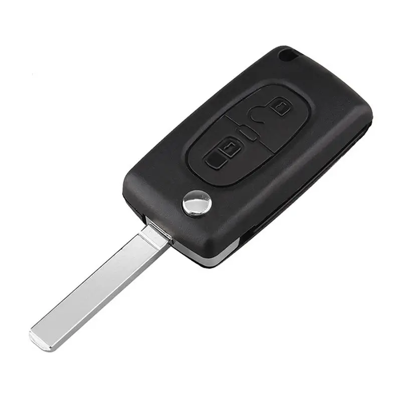 

ASK 433MHz ID46 PCF7941 Chip 2 Button Car Flip Remote Key Fob For Citroen for Peugeot 407 VA2 Blade Remotekey