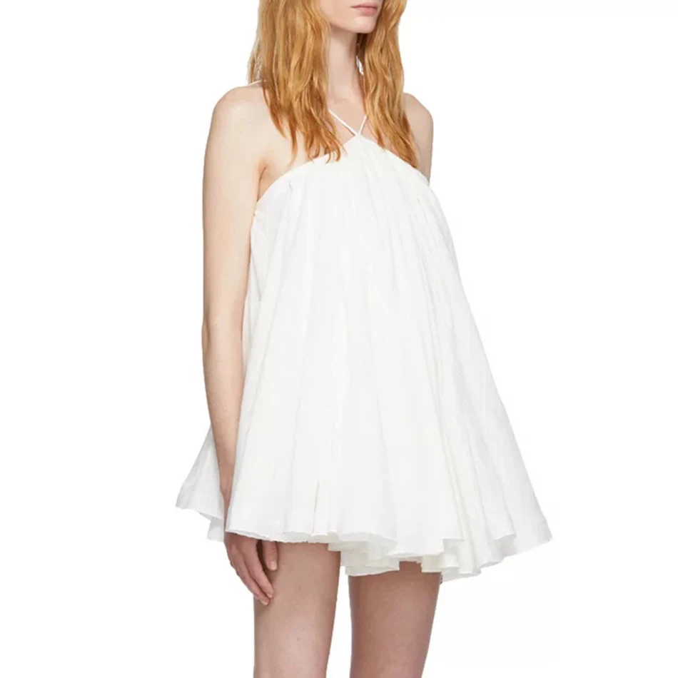 2019-summer-new-solid-color-sexy-straps-sleeveless-halter-fashion-mini-dress-elegant-celebrity-party (1)