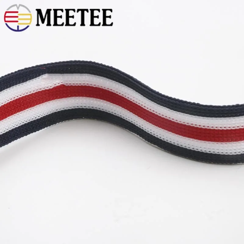 Meetee 23 метра 2-4 см полиэстер межцветная вязка тесьма основы полоса кружевное полотно пошив одежды «сделай сам» декоративные аксессуары