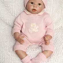 Модная игрушка 2" Reborn Baby Dolls Игрушки для девочек силиконовые виниловые Новорожденные реалистичные детские с одеждой коричневые глаза мохер очень милая кукла