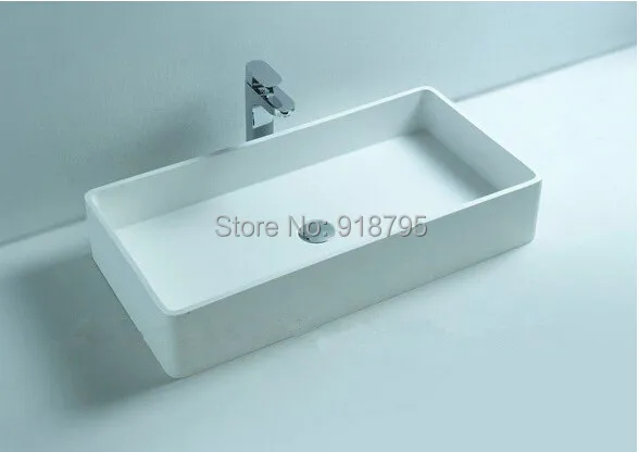 Corian Bathroom Above Counter Rectangular Wash Sink Matt Solid Corian Bathroom Above Counter Rectangular Wash Sink Matt Solid Surface Stone Laundry Washbasin Rs3813 517 In Sinks From Home Improvement On