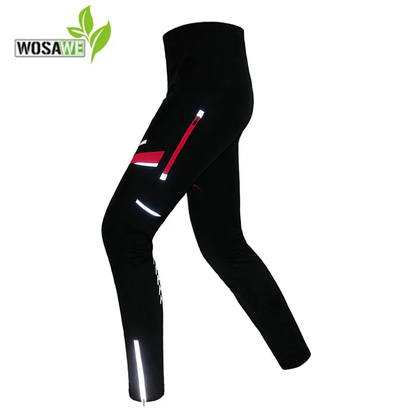 

WOSAWE Cycling Pants 2018 Waterproof men zipper Thermal ropa ciclismo MTB Downhill Bike Fleece Pants Long Trousers bicycle pants