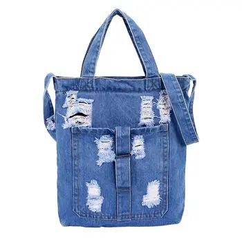 

Street Style Canvas Shoulder Bag Jean Tote HandBag Moussy Crossbody Messenger Bags Large Capacity Gifts For Women