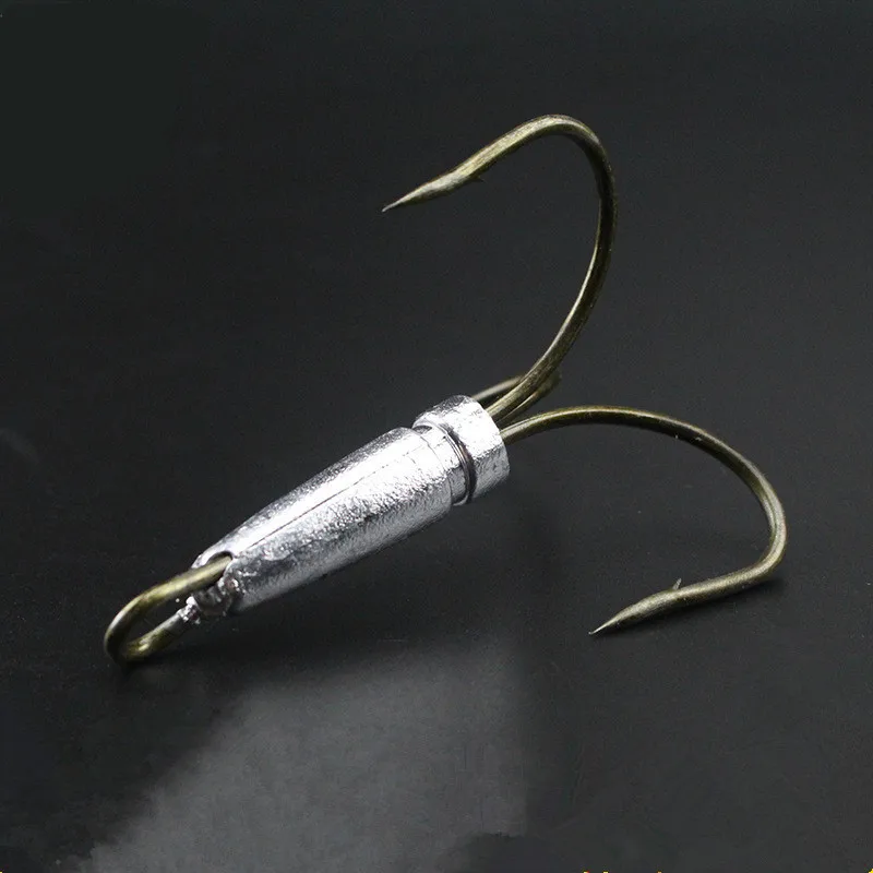 5PCS Deepwater Anchor Claw Barbed Fishhook With Lead Head Treble Hook 23g 32g 40g 56g 82g