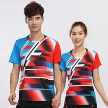 Новые мужские футболки для бадминтона, женские быстросохнущие дышащие футболки с круглым воротником для пинг-понга/тенниса, мужские рубашки для игры в настольный теннис, футболка, рубашки