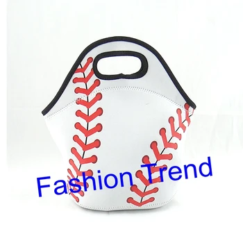 

10pcs/lot free shipping new arrival wholesale baseball lunch bag monogrammed personalized insulated cooler bags women bags