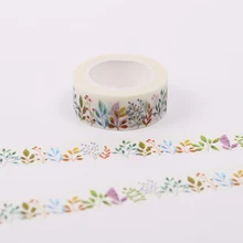 

BP2 PCS 1.5cmX10m Herbaceous Plant Washi Tape DIY Decoration Adhesive Tape Scrapbooking Masking Tape Label Sticker for WJ-SMT117