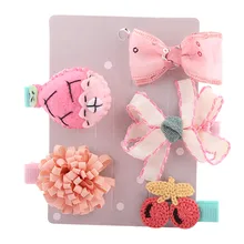 5 шт. вишня и цветы Одежда для девочек свадебные шпильки девушка мультфильм животных мотивы зажим для волос комплект подарок на день рождения p# dropship