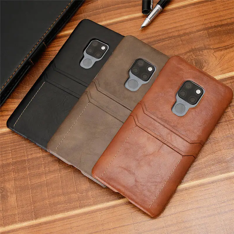 

Leather Back Cover For Huawei Mate 20 Wallet Case Business Case For Huawei Mate 20X Card Slots Phone Bag Case