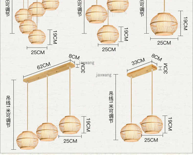 Азиатский бамбуковый художественный светодиодный подвесной светильник, светильник s, подвесной светильник, светильник, современный подвесной потолочный светильник, люстра, светильник ing OFK