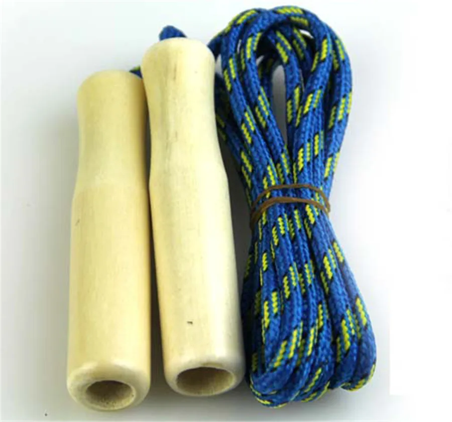 Wood Handle Fitness Jump Rope Crossfit Cotton Jumping Thread Adjustable Skipping Rope For Sports (4)