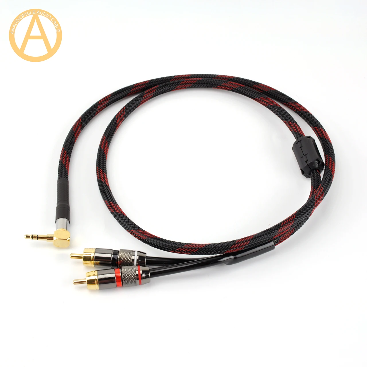 HIFI 3.5mm Jack To RCA Audio Cable L Angle Headphone Jack To Stereo RCA Cable Interconnect RCA Cable Mobile Phone Music Player
