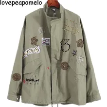 ; сезон весна-осень; корейский Колледж ветер свободный, большой размерный ряд, BF женская кожаная куртка с заклепками инструмент ветровка Для женщин пальто D110