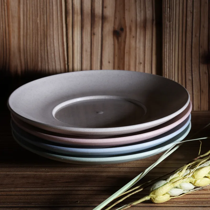 Buy USEBER 4Pcs Plastic Dinner Plates Creative Eco